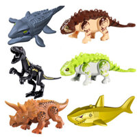 Khối xây dựng khủng long Lắp ráp Đồ chơi Lego tương thích giáo dục Tyrannosaurus Mosasaurus Stegosaurus Brachios
