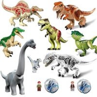 Khối xây dựng kỷ Jura LE Đồ chơi lắp ráp miền Nam Khủng long Therizinosaurus cao Công viên khủng long Tương thích Brachiosaurus Giganotosaurus Tyrannosaurus Rex