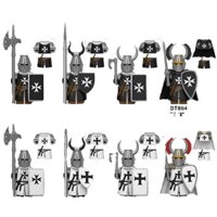 Khối xây dựng lắp ráp hiệp sĩ Teutonic Vintage của bên thứ ba, đồ chơi mô hình 8901