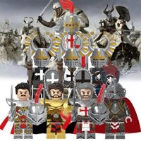Khối xây dựng lắp ráp lâu đài thời trung cổ, đế chế, hiệp sĩ Templar, hiệp sĩ Teutonic, đồ chơi mô hình 0348