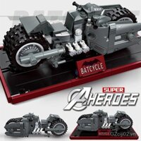 Khối xây dựng lắp ráp xe máy bánh xe khổng lồ cơ khí Bat, đồ chơi giáo dục cho bé trai, xe chiến đấu anh hùng giải đấu 2025 mẫu mới 51RE