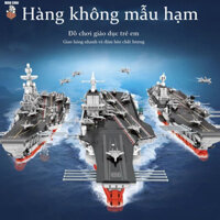 Khối xây dựng LEGO tàu sân bay,  562Pcs lego thuyền chiến Quân Đội Xây Dựng Khối Câu Đố Đồ Chơi