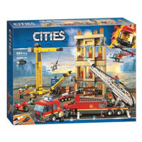 Khối xây dựng Lego trạm cứu hỏa tương thích, bộ sưu tập thành phố cho bé trai, đồ chơi giáo dục cho trẻ em, quà tặng đội cứu hộ