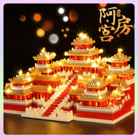 Khối xây dựng Lego tương thích, đồ chơi xếp hình hạt, đồ chơi lắp ráp mô hình lâu đài và thành phố cổ khó độ cao, quà sinh nhật
