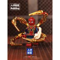 Khối xây dựng Marvel Spider-Man 2 Iron Man Avengers của bên thứ ba, đồ chơi lắp ráp mô hình nhỏ, trang trí tượng nhỏ