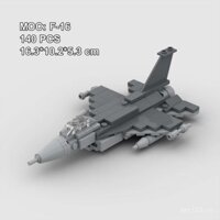 Khối xây dựng máy bay trực thăng MOC Falcon F16, lắp ráp máy bay chiến đấu, 134 hạt nhỏ, đồ chơi trang trí cho trẻ em WSHP