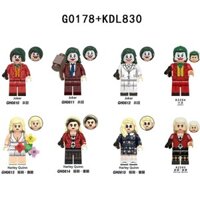 Khối xây dựng minifigure tương thích G0178DC Joker 2 Double Delusion Harley Quinn của bên thứ ba KDL830 67LW