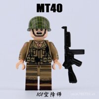 Khối xây dựng mô hình người lính Mỹ, Pháp, Đức WWII mới, quân đội không quân, chiến tranh quân sự, bộ phận bọc thép Ba Lan, vũ khí, khối xây dựng hạt nhỏ, đồ chơi NTV7