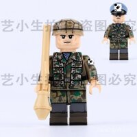 Khối xây dựng mô hình người lính Đức N629-632 WWII, quân đội không quân, phi công chiến tranh, vũ khí, đồ chơi cho bé trai FYYE