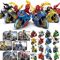 Khối xây dựng mới 2025, Liên minh Avengers mới, Thành phố Ninjago, Đồ chơi giáo dục lắp ráp mô hình xe máy