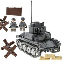 Khối xây dựng mới Mindy T 1.9kg xe tăng nhẹ trinh sát Tiger hạng nặng chống không kích súng tấn công số 3 đồ chơi lắp ráp quân sự TCIS