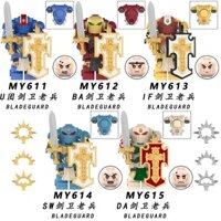 Khối xây dựng MY U Group Chiến binh sao 40K Bảo vệ kiếm Cựu chiến binh MOC lắp ráp mô hình đồ chơi nhỏ
