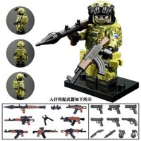 Khối xây dựng quân đội, nhân vật mini của lực lượng đặc biệt Alpha Nga, đồ chơi giáo dục cho trẻ em