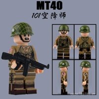 Khối xây dựng quân sự MOC WWII mới của Không quân Mỹ, lính bọc thép Pháp, nhân vật Đức, chỉ huy Ba Lan, vũ khí, đồ chơi hạt nhỏ WGCB