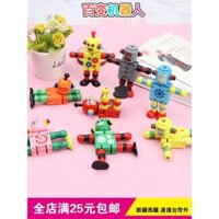 Khối xây dựng robot gỗ cho trẻ em, phát triển trí thông minh, đồ chơi giáo dục biến hình bằng gỗ, học tập sớm
