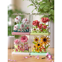 Khối xây dựng sáng tạo thời thượng, bó hoa vĩnh cửu, đồ chơi lắp ráp cây cảnh, quà tặng trang trí cho bạn trai hoặc bạn gái, quà sinh nhật, quà Valentine