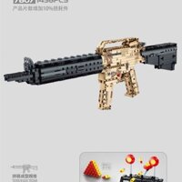 Khối xây dựng súng tương thích với LEGO trẻ em lắp ráp AK47 súng trường tấn công mô hình đồ chơi sú