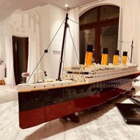 Khối xây dựng Titanic mô hình tàu thuyền, bộ sưu tập cô gái, loại đồ chơi giáo dục lắp ráp khó độ cao cho bé trai