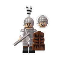 Khối xây dựng Trung Quốc mới, nhân vật lính thời nhà Hán, áo giáp nặng, quân đội cổ xưa, Liu Bang, chiến tranh Xiang Yu, tượng nhỏ thời nhà Hán, đồ chơi khối xây dựng IJK8