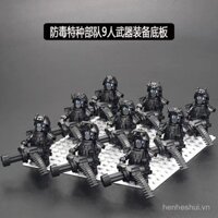 Khối xây dựng tương thích, mô hình quân đội chống khí độc, lực lượng đặc biệt, cảnh sát SWAT, đồ chơi giáo dục cho trẻ em