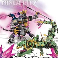 Khối xây dựng Tương thích với lego Ninjago Vua của Crystal robot đồ chơi trẻ em lắp ráp Mô hình