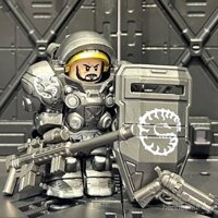 Khối xây dựng tương thích StarCraft Warhammer 40K Terminator Marine Machine Gun Minifigure, đồ chơi lắp ráp