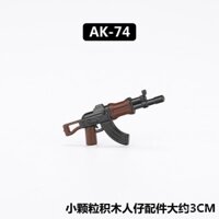 Khối xây dựng vũ khí màu sắc quân đội Nga tương thích mới, súng trường tấn công AK, đồ chơi lắp ráp hạt nhỏ bằng nhựa FETQ