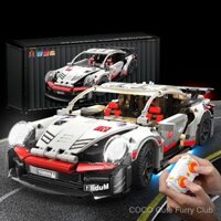 Khối xây dựng xe thể thao Porsche 911 lắp ráp mô hình đua Lamborghini xe điều khiển từ xa đồ chơi giáo dục trí tuệ cho bé trai