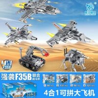 Khối xây dựng Yu mới, máy bay chiến đấu J-20, cánh tay cơ khí, máy bay F-35, mô hình quân sự lắp ráp, đồ chơi giáo dục 5LBP