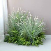Khóm Hoa Cỏ Lau trang trí studio, tiệc cưới, trắng trí sự kiện, phụ kiện chụp hình kích thước cao 90cm