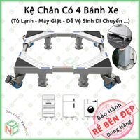 [KhoNCC] Khung Đế Chân Kê Máy Giặt - Tủ Lạnh Cao Cấp Chắc Chắn Có 4 Bánh Xe Di Chuyển - NLM-KCTLMG4B
