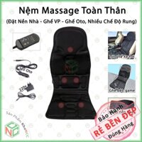 [KhoNCC] Nệm Mát Xa Toàn Thân - Massge Mông Lưng Vai Cổ - Có Thể Nằm Hoặc Ngồi Ghế Game, Ôtô Đều Được - NLM-NNMTT