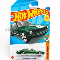 Không. 192 & 39; 65 MUSTANG 2 + 2 FASTBACK Ford MUSTANG Xanh Hot Wheels Hợp kim Xe thể thao nhỏ