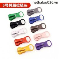 Không. 5 Nhựa Dây Kéo Áo Khoác Túi Đồng Phục Đi Học Kéo Đầu Dây Xích Khóa Đen Xanh Hồng Vàng Đỏ Dây Kéo Kéo Kéo