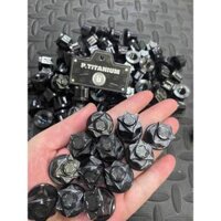 (Không bay màu) Tán titan GR5 PVD đen bít đầu 10li gắn các vị trí cùng kích thước trên xe máy