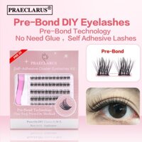 [Không cần keo] PRAECLARUS Lông mi giả không keo có thể gắn không cần dùng keo, độ cong C 8-14mm, được phủ sẵn keo thạch phủ nano, có thể tái sử dụng 2-3 lần, tự nhiên và sống động như thật, thích hợp cho người mới tập đeo