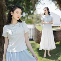 KHÔNG CÓ SẴN [Order] Áo cổ trang kiểu trung hoa trung quốc hán phục đi lễ chùa đầu năm