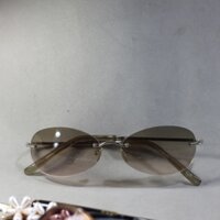 [Không Độ] Kính Mát Oval Không Viền 2Hand Nhật Bản