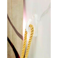 [Không đục lỗ] Móc treo rèm cố định móc treo tường đơn giản và hiện đại cặp bên móc cá heo Móc Treo Tường cao su gạo nếp