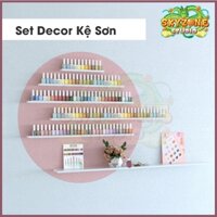 (Không dùng khoan) Set Kệ Nail Kệ gắn tường Spa - Tiệm Nail - Kệ Sơn Móng Trang Trí Treo Tường