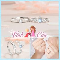 [KHÔNG GỈ] Nhẫn Đôi Bạc S925 Cao Cấp, Nhẫn cặp bạc nam nữ "VĨNH CỬU" Tuỳ Chỉnh Size, Nhẫn Bạc Thật Không Gỉ