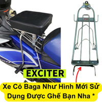 (KHÔNG KÈM GỐI) Ghế ngồi xe máy exciter 125 , exciter 150 , ghế đôn số inox xe exciter , ĐÔN SỐ XE EXCITER