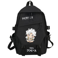 (không kèm hộp bút) Balo vải khóa chéo In Hình ONE PIECE ver CHỮ NHẬT Đảo Hải Tặc cặp sách đi học tiện lợi