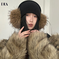 Không Khí Mùa Đông Lông Thú Giả Bịt Tai Mùa Đông Ấm Áp Bịt Tai Lớn Sang Trọng Giả Gấu Trúc Lông Earmuffs