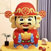 Khổng Lồ Thần Tài Khối Xây Dựng Độ Khó Cao Lắp Ráp Trẻ Em Trên 10 Tuổi Đồ Chơi Hạt Nhỏ Xếp Hình Tương Thích Lego
