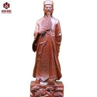 Khổng Minh cầm quạt cao 80cm bản đục tay
