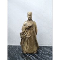 Khổng Minh Gia Cát Lượng, tượng đồng phong thủy 25cm, mẫu tượng khổng minh cầm quạt, giá tượng khổng minh