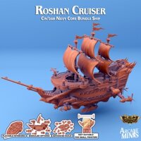 [Không phải Mô Hình] File in 3D Airship - Roshan Class Cruiser