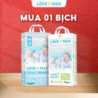 [KHÔNG QUÀ] 1 Bịch Tã Bỉm Dán Quần LOVE MAX 100% Organic Cho Bé Thoải Mái Vận Động