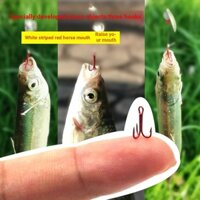 Không siêu nhỏ. 22 Ba Móc Dụ Micro-Object Nhỏ Nhỏ Trumpet Quấn Miệng Ngựa Cá Trắng Neo Móc Máu Đỏ Three-C